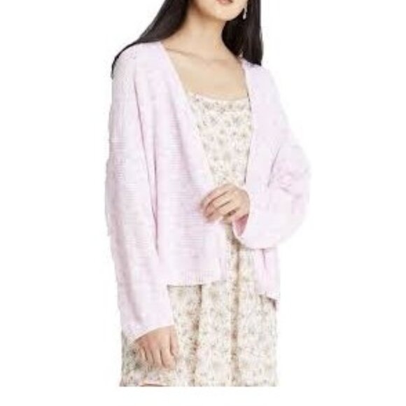Wild Fable Sweater Cardigan Women's Large Pink Open Casual - Picture 1 of 5